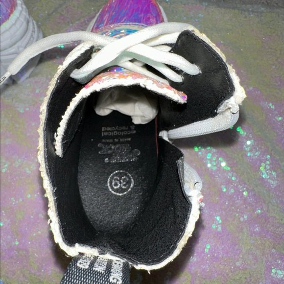 New Rock Dolls Kill Holographic M-WALL005-V44 Platform Boots Iridescent Festival - Picture 8 of 9